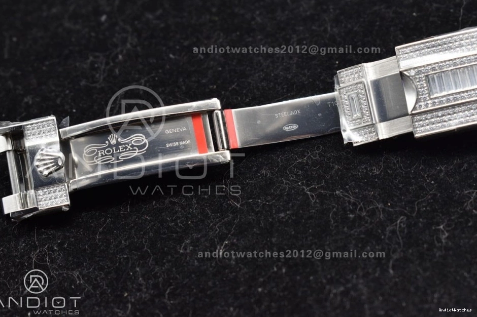 Diamonds on Bracelet VR Submariner Green SS Edition Full 1150 Dial on Minimalist Best AMGF 40mm 0426